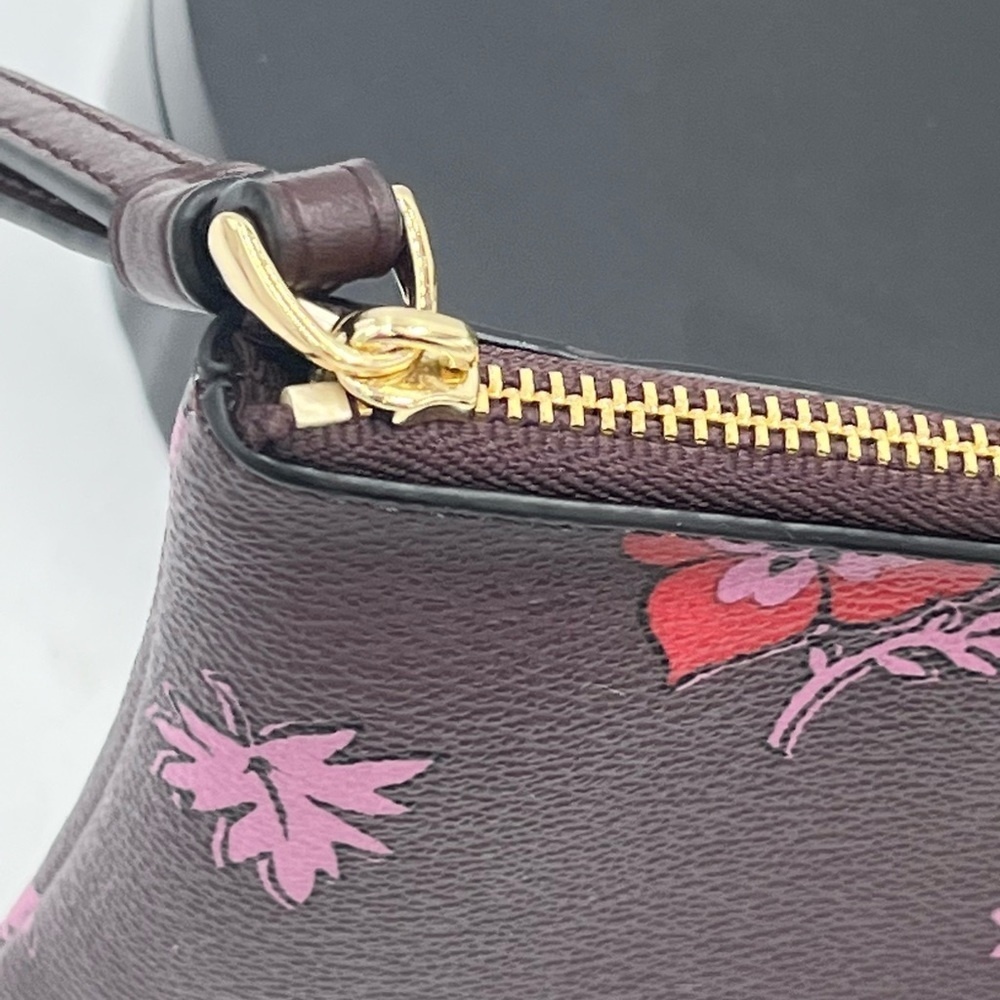 Coach Wildflower Print‎ Dk Lt Purple Wristlet Wallet F12521 New Limited Edition - Picture 4 of 11
